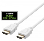 DELTACO ULTRA High Speed HDMI-kabel, 48Gbps, 3m, vit DELTACO ULTRA High Speed HDMI-kabel, 48Gbps, 3m, vit