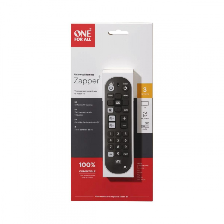 One For All URC 6820 Universal Remote Control Zapper+