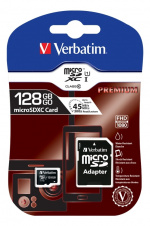 Verbatim SD Micro (SDXC) Class 10 m. adapter 128 GB Verbatim SD Micro (SDXC) Class 10 m. adapter 128 GB