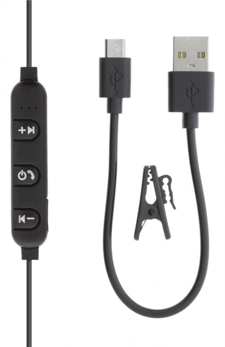 STREETZ In-ear BT headphones with microphone and control buttons, blac