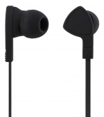STREETZ in-ear headset, 1-button remote, 3.5mm, microphone, black