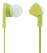STREETZ in-ear headset, 1-button remote, 3.5mm, microphone, lime green