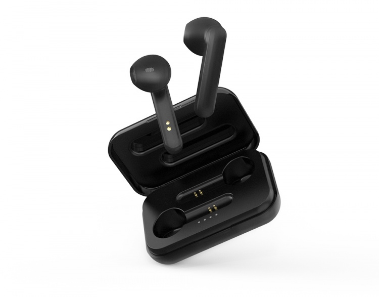 STREETZ True Wireless Stereo earbuds with charging case, semi-in-ear,