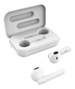 STREETZ True Wireless Stereo earbuds with charging case, semi-in-ear,
