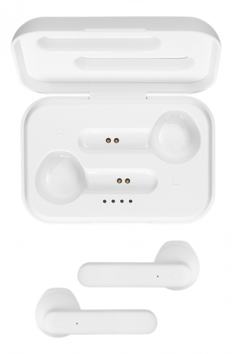 STREETZ True Wireless Stereo earbuds with charging case, semi-in-ear,