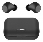 STREETZ Wireless in-ear earbuds with charging case, BT 5, TWS, black