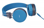 STREETZ Foldable on-ear BT headset, 3.5 mm, blue STREETZ Foldable on-ear BT headset, 3.5 mm, blue