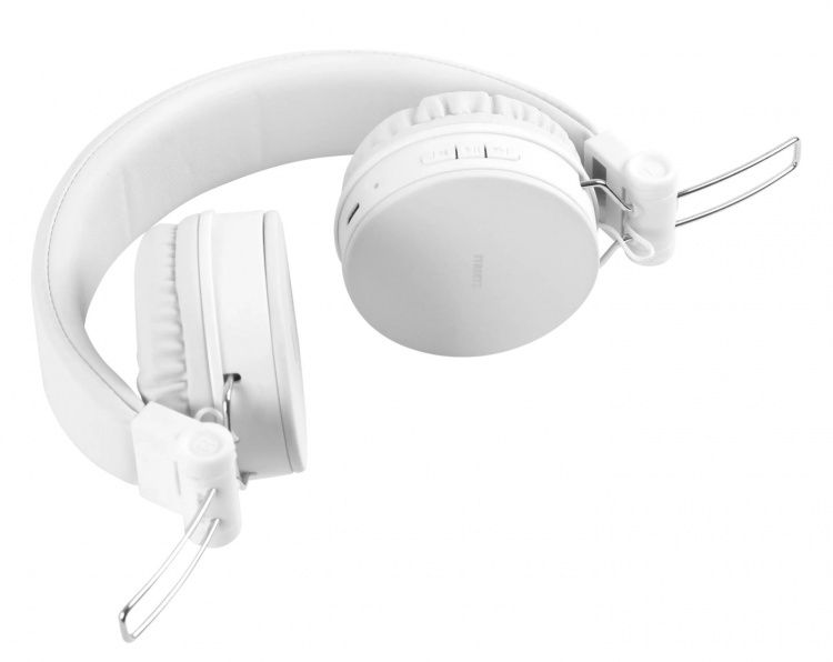 STREETZ Foldable on-ear BT headset, 3.5 mm, white STREETZ Foldable on-ear BT headset, 3.5 mm, white