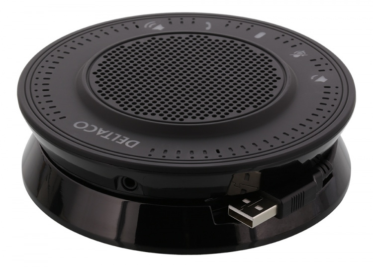 DELTACO, högtalartelefon för konferens, USB, UC/Skype DELTACO, högtalartelefon för konferens, USB, UC/Skype