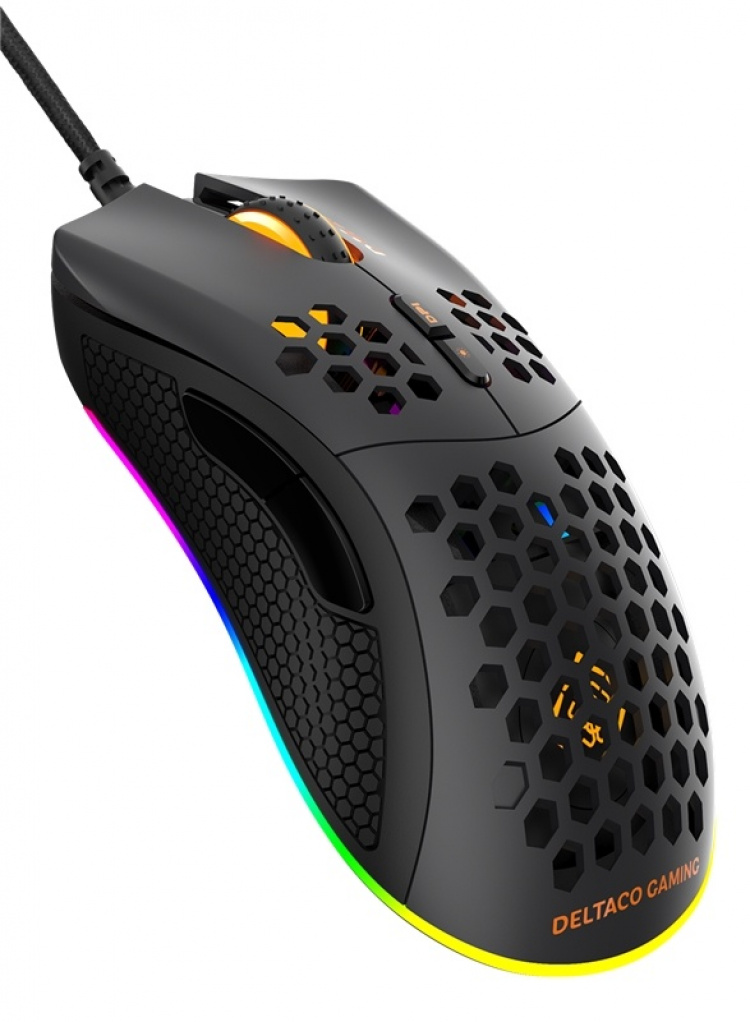 DELTACO GAMING DM210 lightweight gaming mouse, RGB, black DELTACO GAMING DM210 lightweight gaming mouse, RGB, black