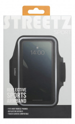 STREETZ Sport armband, reflective, fits up to most 6.5