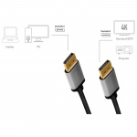 LogiLink DisplayPort-kabel 4K/60Hz Alum LogiLink DisplayPort-kabel 4K/60Hz Alum