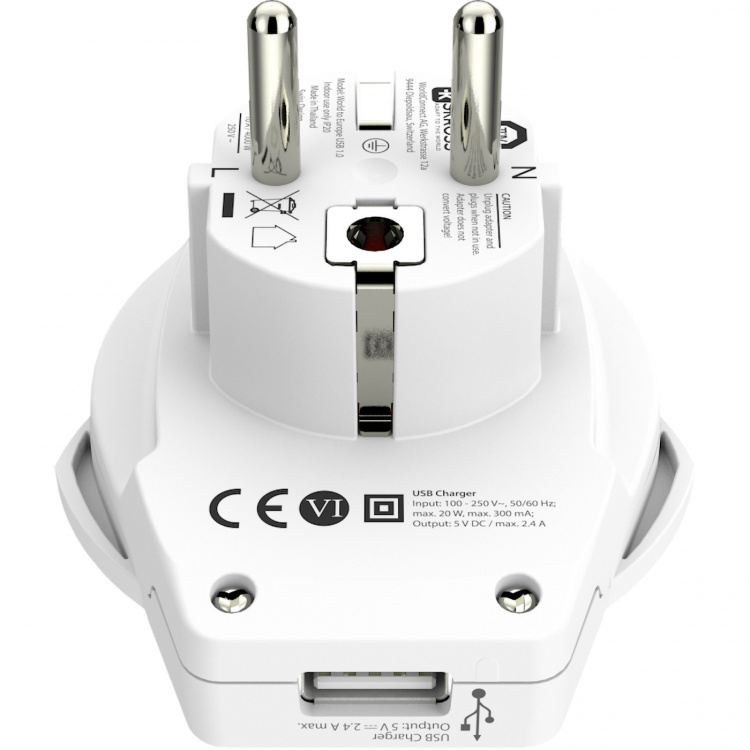 SKROSS El-Adapter Europa med USB SKROSS El-Adapter Europa med USB