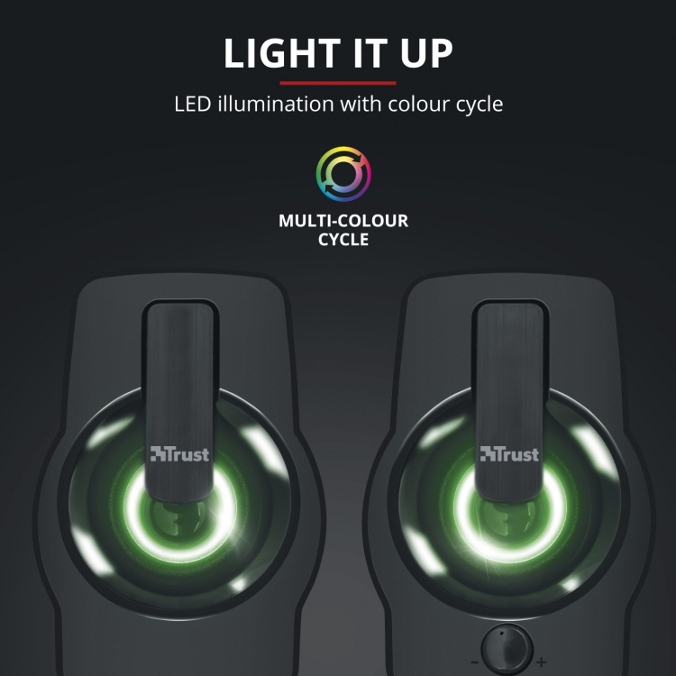 Trust Gemi 2.0 RGB-belysta högtalare Trust Gemi 2.0 RGB-belysta högtalare