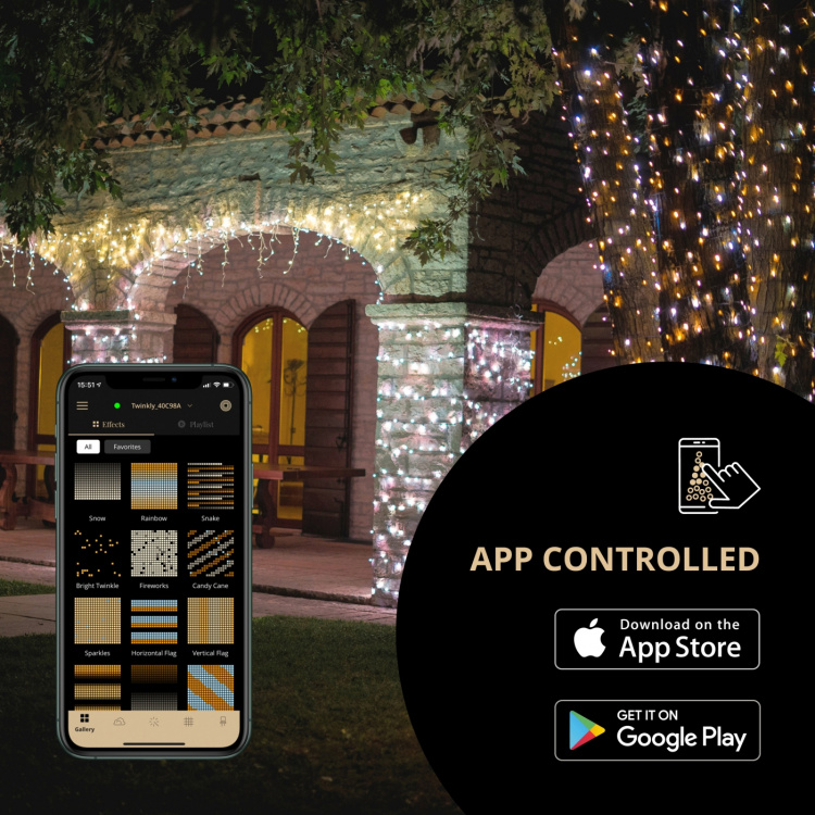 Twinkly Curtain 210 RGB+W LEDs Gen.II