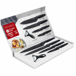 Royalty Line RL-MB4 4 Pieces Marble Coated Knife Set with Ceramic Peeler Royalty Line RL-MB4 4 Pieces Marble Coated Knife Set with Ceramic Peeler