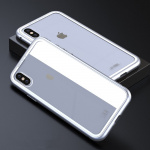 CAFELE iPhone X/XS Glass Case with Magnetic Lock for in Silver color