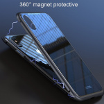 CAFELE iPhone X/XS Glass Case with Magnetic Lock for in Silver color