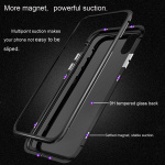 CAFELE iPhone X/XS Glass Case with Magnetic Lock for in Silver color