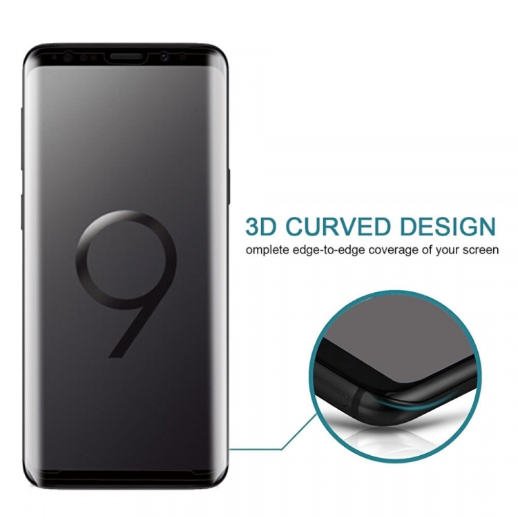 3D Tempered Glass Screen Protector for Samsung Galaxy S9 - White 3D Tempered Glass Screen Protector for Samsung Galaxy S9 - White