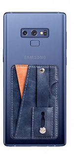 Stylish universal card holder in PU leather, Blue