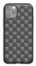 Checked motif in soft TPU case for iPhone 11 Pro, Black Checked motif in soft TPU case for iPhone 11 Pro, Black