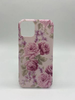 Marble case with bright floral pattern for iPhone 11 Pro Max