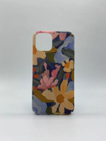 Marble case with floral painting for iPhone 11 Pro Max