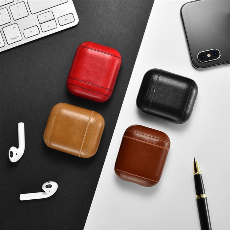 Leather case for Apple Airpods with buckle