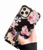 Fashion case with finger holder - iPhone 12/12 Pro, Spring Flowers