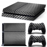 Carbon fiber like PS4 Skin, Black