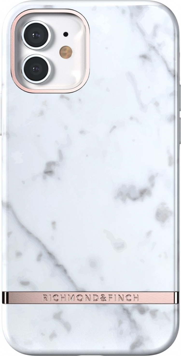Richmond & Finch iPhone 12/12 Pro Freedom Case, White Marble, Rosegold Richmond & Finch iPhone 12/12 Pro Freedom Case, White Marble, Rosegold