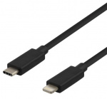 Cable USB-C - Lightning, 2.4A, 1m, Black