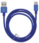 Cable USB-A - USB-C 2.4A, 1m, Blue