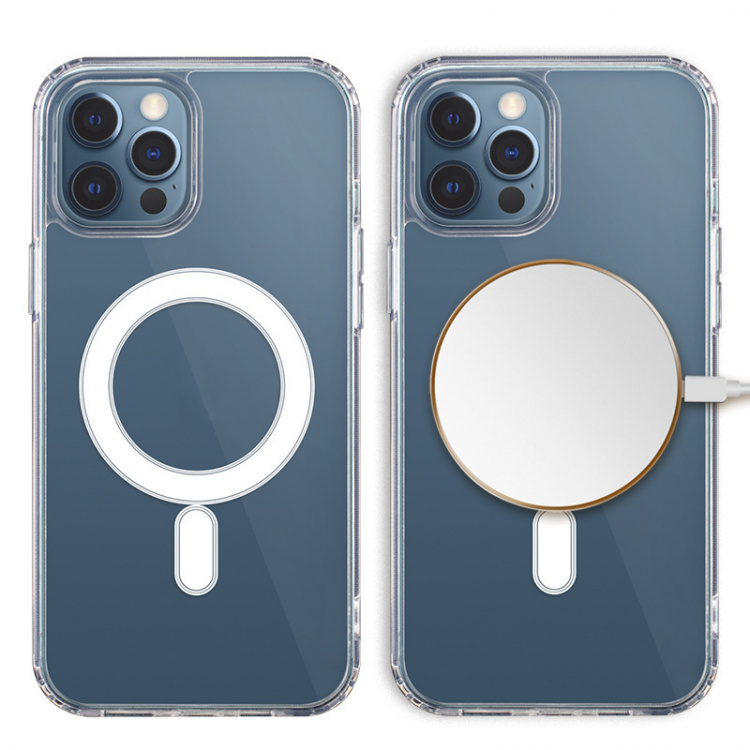 Anti Shock 1,5 mm Mag case for iPhone 16 Pro, Transparent Anti Shock 1,5 mm Mag case for iPhone 16 Pro, Transparent