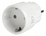 DELTACO SMART HOME strömbrytare, LED-indikator, WiFi 2,4GHz, 1xCEE 7/3, 10A, timer, 3-pack, Vit