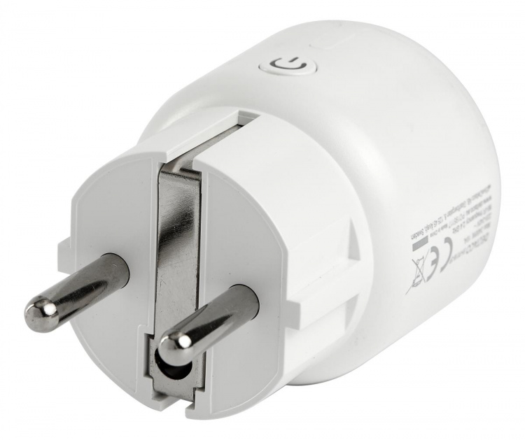 DELTACO SMART HOME strömbrytare, LED-indikator, WiFi 2,4GHz, 1xCEE 7/3, 10A, timer, 3-pack, Vit