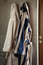 Kosta Linnewäfveri Baddrock Velour, Vit/Sand, L/XL