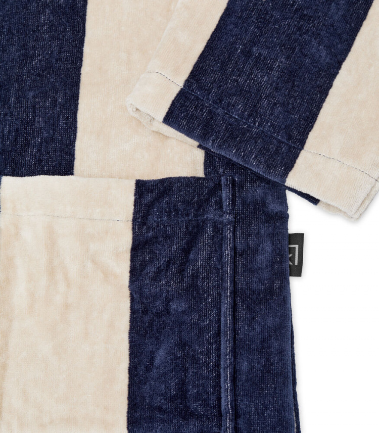 Kosta Linnewäfveri Baddrock Velour, Marin/Sand, XXL