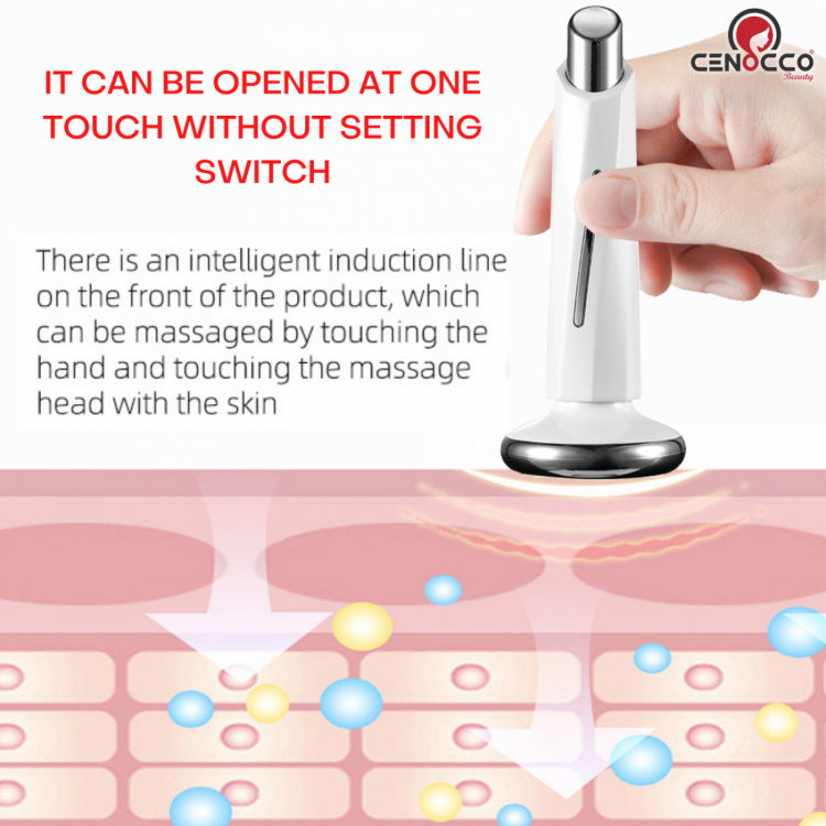 Cenocco Beauty Magnetic Micro Vibration Facial Massager with LED