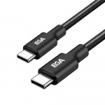 Snabbladdande USB-C till USB-C 6A 240W, 2 m, Svart