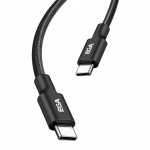 Snabbladdande USB-C till USB-C 6A 240W, 2 m, Svart