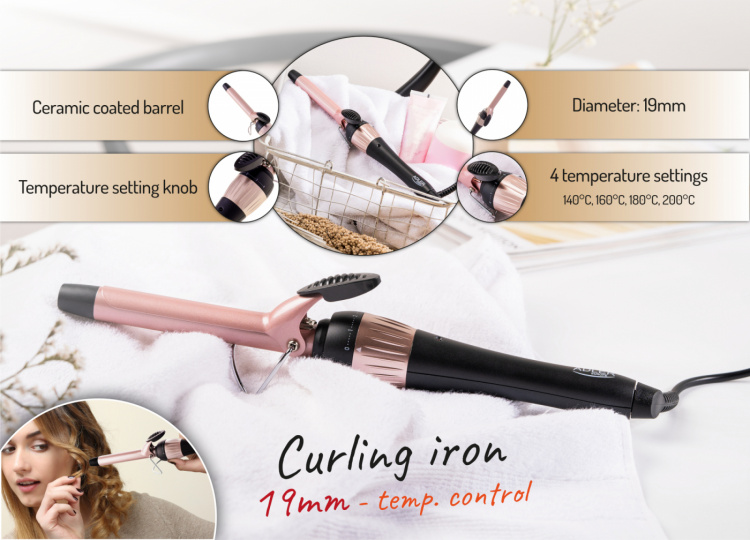Adler AD 2116 Curling iron - 19mm - temp. control Adler AD 2116 Curling iron - 19mm - temp. control