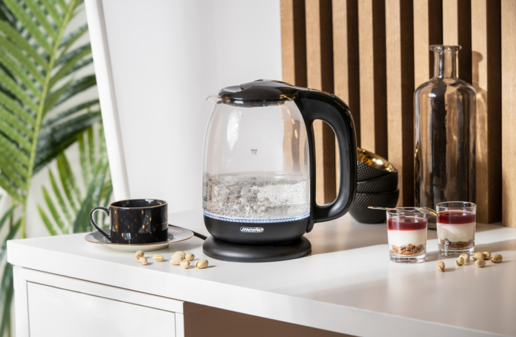 Mesko MS 1302 Kettle glass 1,7 L, black 