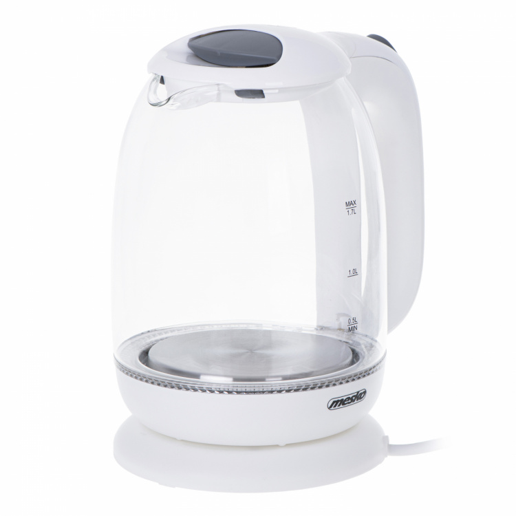 Mesko MS 1302 Kettle glass 1,7 L, White