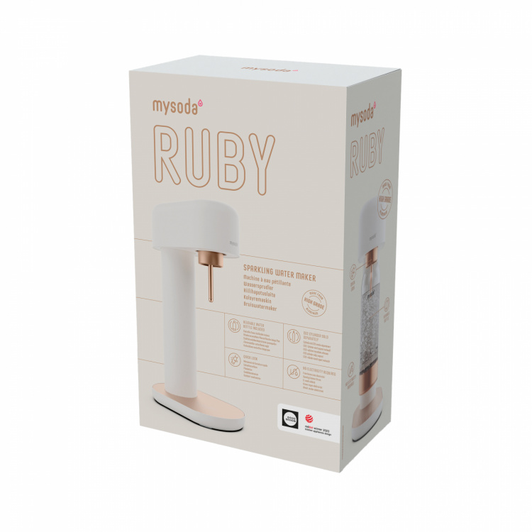 Mysoda Ruby 2 Sparkling Water maker, White/Copper