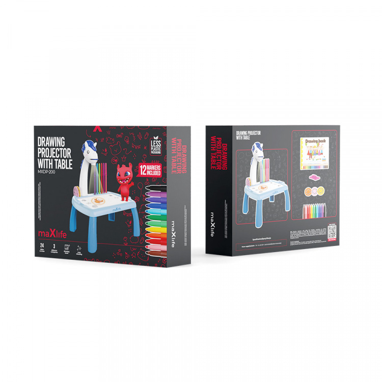 Maxlife MXDP-200 projector with drawing tabl, blue