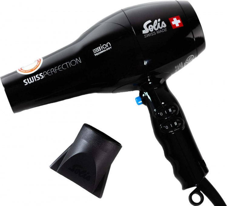 Solis Swiss Perfection 440 Black Hair Dryer