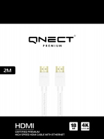 QNECT Premium High Speed HDMI w/Eth 4K UHD 18GB, 2m, Vit