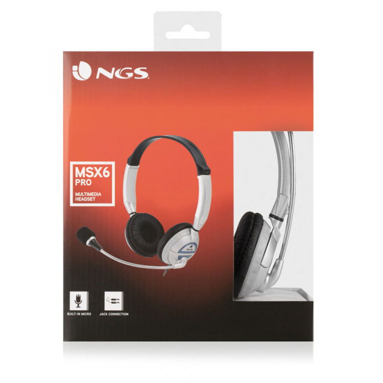 NGS Headset MSX6PRO 2 x 3.5 mm, Volume control, White